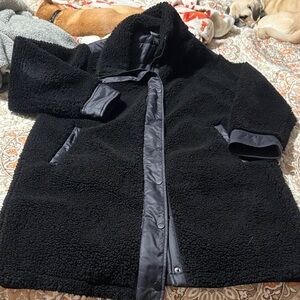 Black Sherpa Jacket with Quilted Lining- Athleta